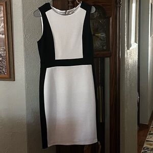 Calvin Klein black and white dress